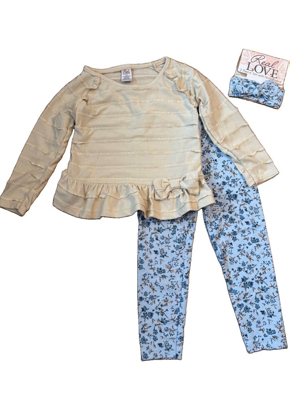 Real Love Little Girls 2-Piece Long Sleeve Leggings Set - 3T